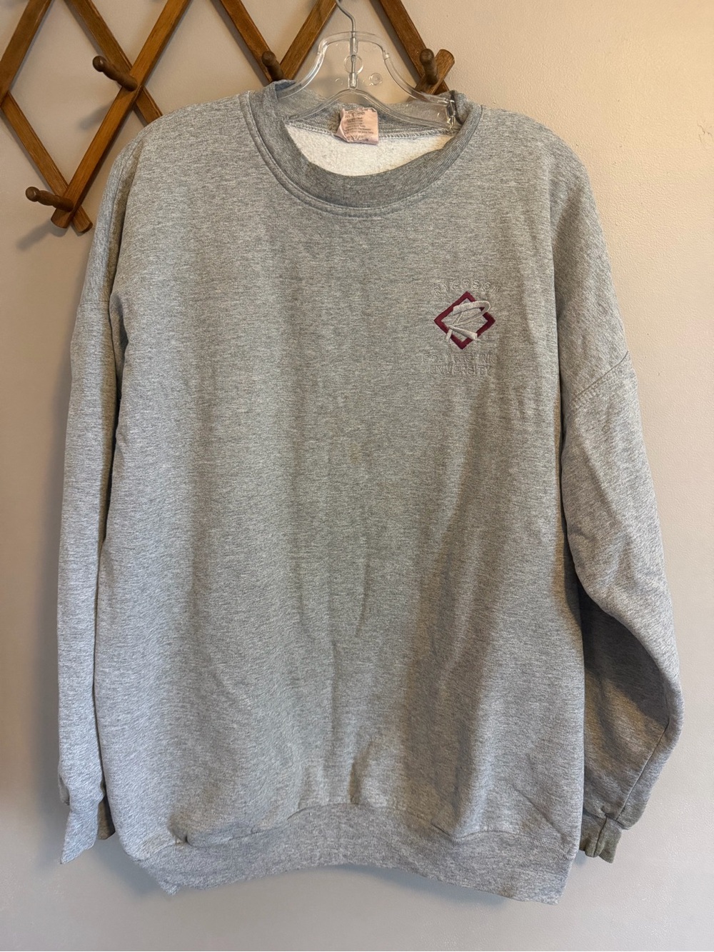 Vintage 90s Ryerson Polytechnic University Embroidered Sweatshirt Grey XL